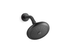 Round Contemporary Showerhead with Arm