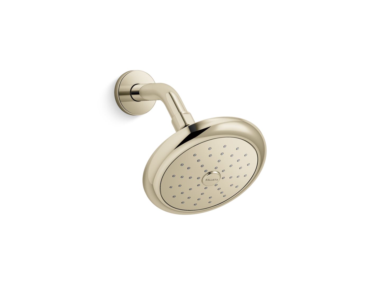 Contemporary Round Showerhead with Arm