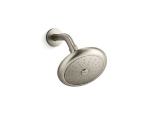 Contemporary Round Showerhead with Arm