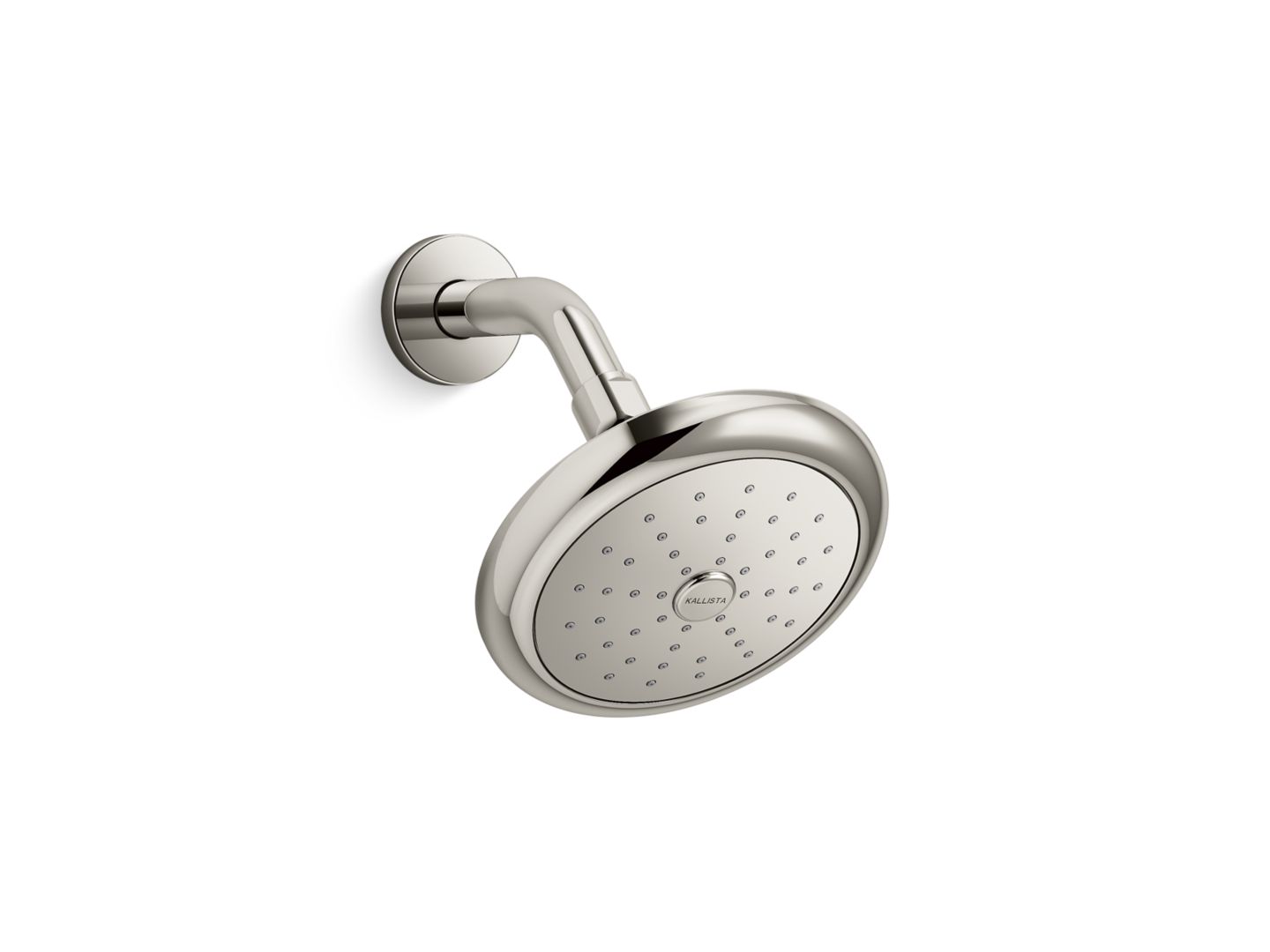 Contemporary Round Showerhead with Arm