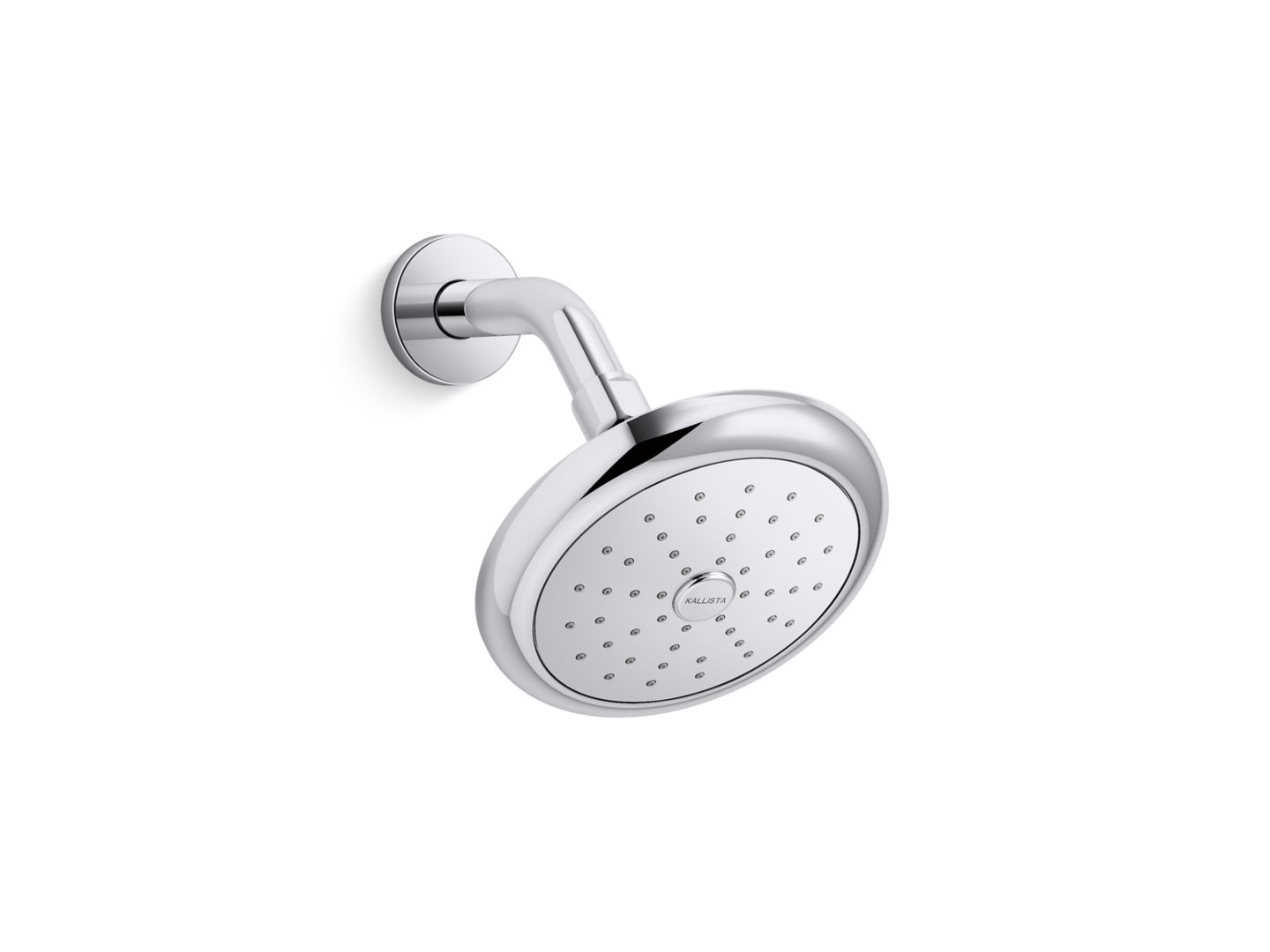 Contemporary Round Showerhead with Arm