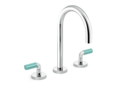 Sink faucet, gooseneck spout, FP5 decorative handles