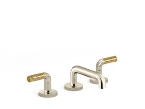 One Sink Faucet, Low Spout, P.E. Guerin Decorative Handles