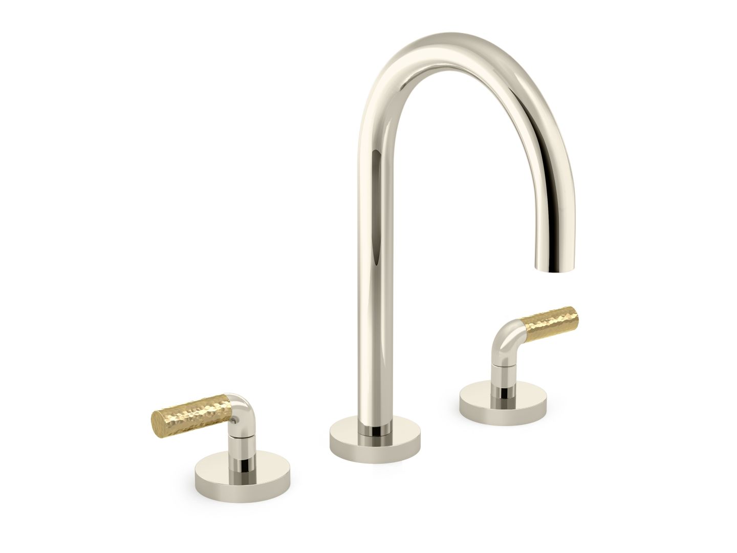 One™ Sink faucet, gooseneck spout, P.E. Guerin decorative handles