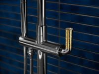 One Freestanding Bath Faucet, P.E. Guerin handles, Less Handshower 2