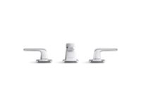 Sink Faucet, Low Spout with Lift Rod, Lever Handles 2