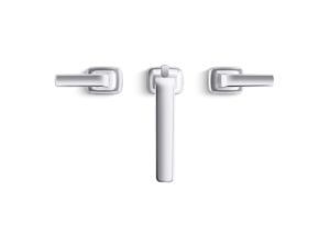 Sink Faucet, Low Spout with Lift Rod, Lever Handles