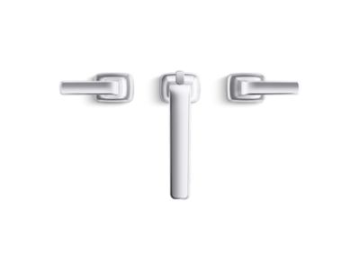 Sink Faucet, Low Spout with Lift Rod, Lever Handles