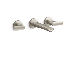 Wall Mount Widespread Sink Faucet, Lever Handles