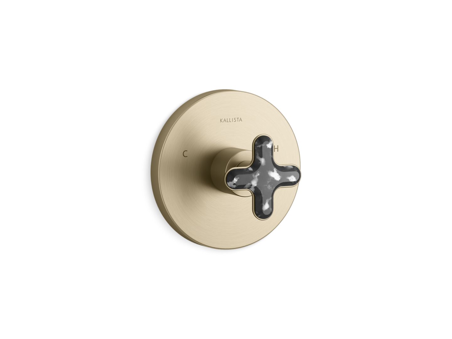 002™ Thermostatic Trim, Zebra Jasper Cross Handle