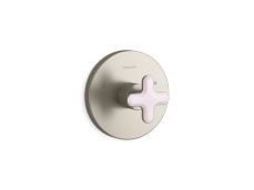 002® Thermostatic Trim, Rose Quartz Cross Handle
