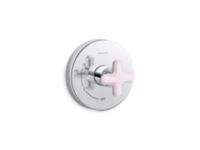 Single Control Trim, Rose Quartz Cross Handle 0