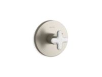 Thermostatic Trim, White Carrara Cross Handle 0