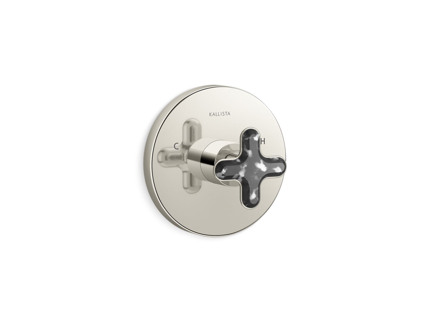 002® Thermostatic Trim, Zebra Jasper Cross Handle