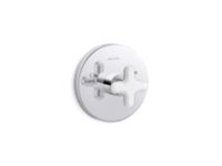 Thermostatic Trim, White Carrara Cross Handle 0