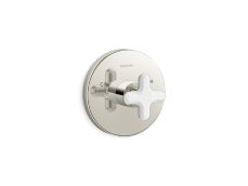 002® Thermostatic Trim, White Carrara Cross Handle