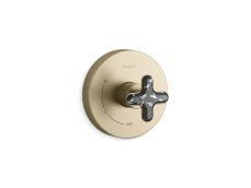 002® Single Control Trim, Zebra Jasper Cross Handle