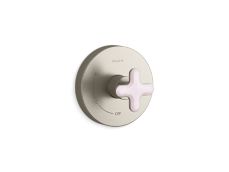002® Single Control Trim, Rose Quartz Cross Handle