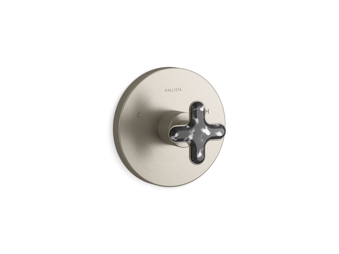 002® Thermostatic Trim, Zebra Jasper Cross Handle