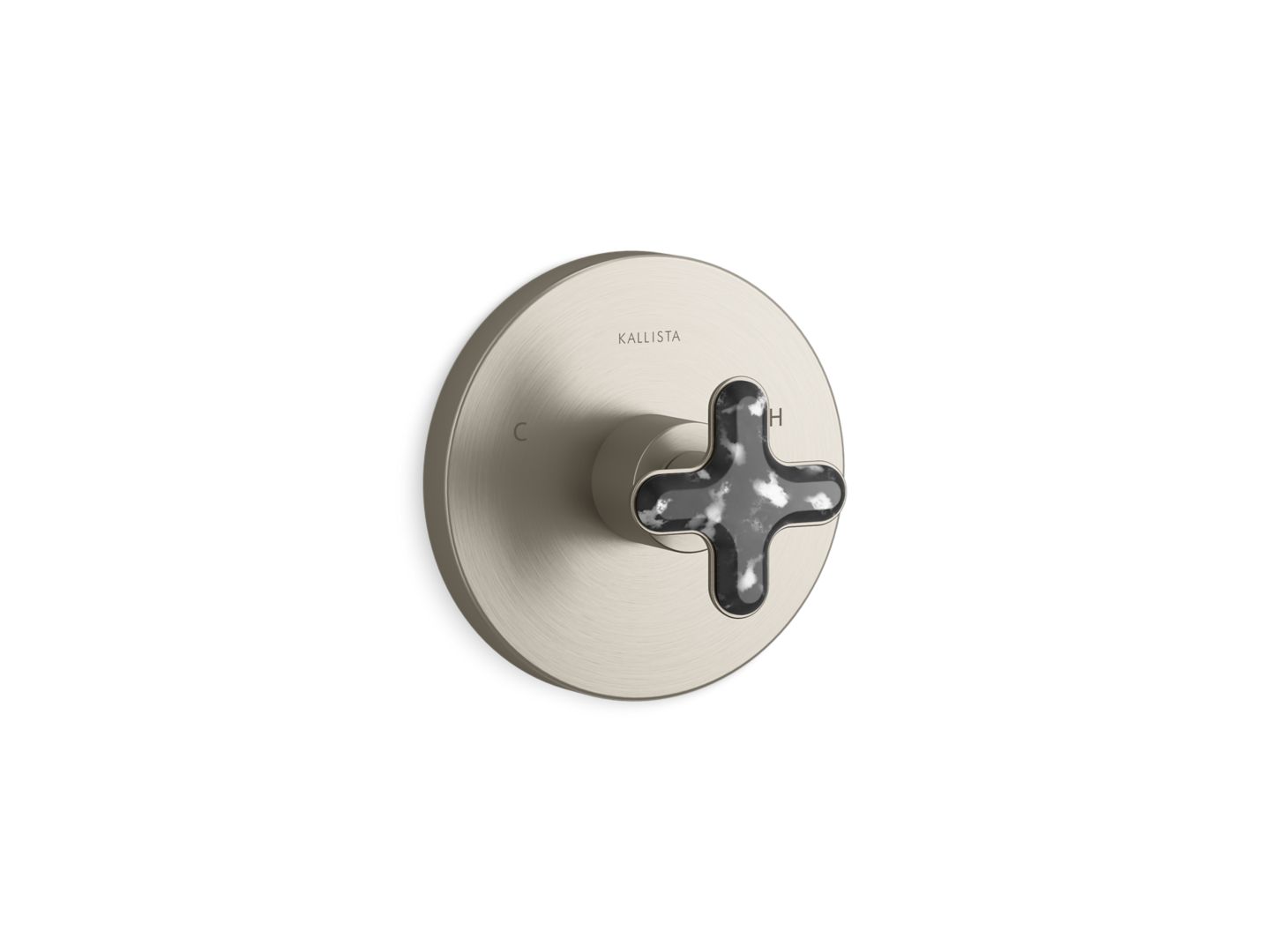 002™ Thermostatic Trim, Zebra Jasper Cross Handle