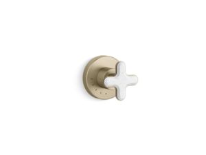 Volume Control Trim, White Carrara