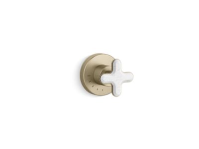 Volume Control Trim, White Carrara