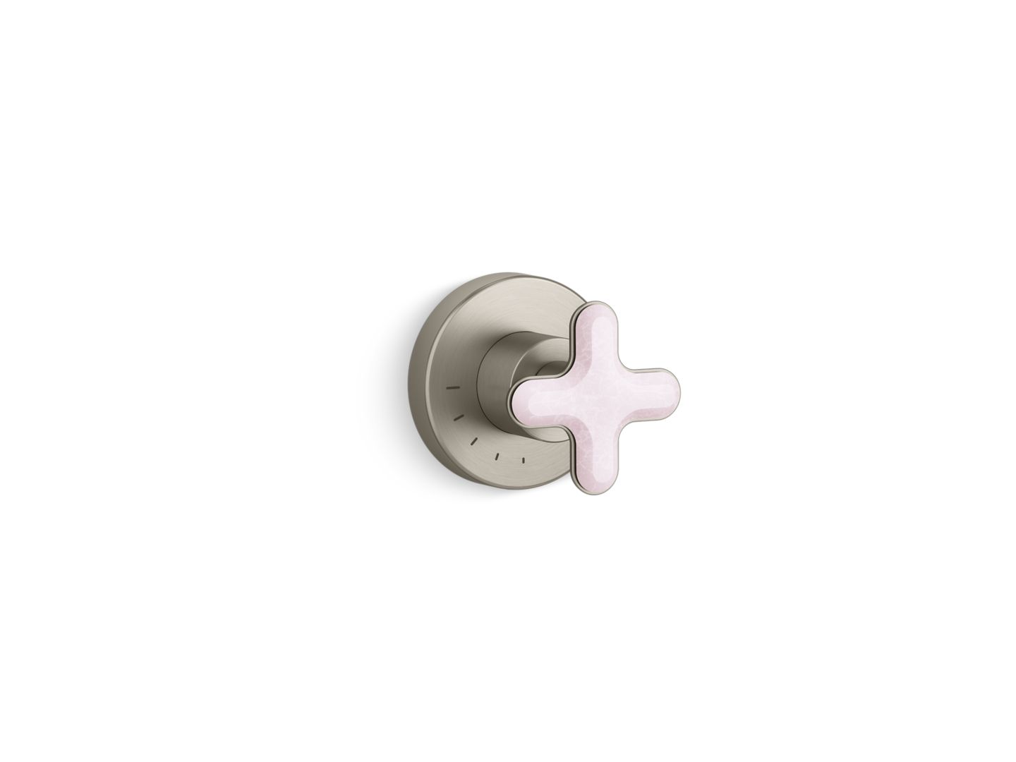 002™ Volume Control Trim, Rose Quartz Cross Handle