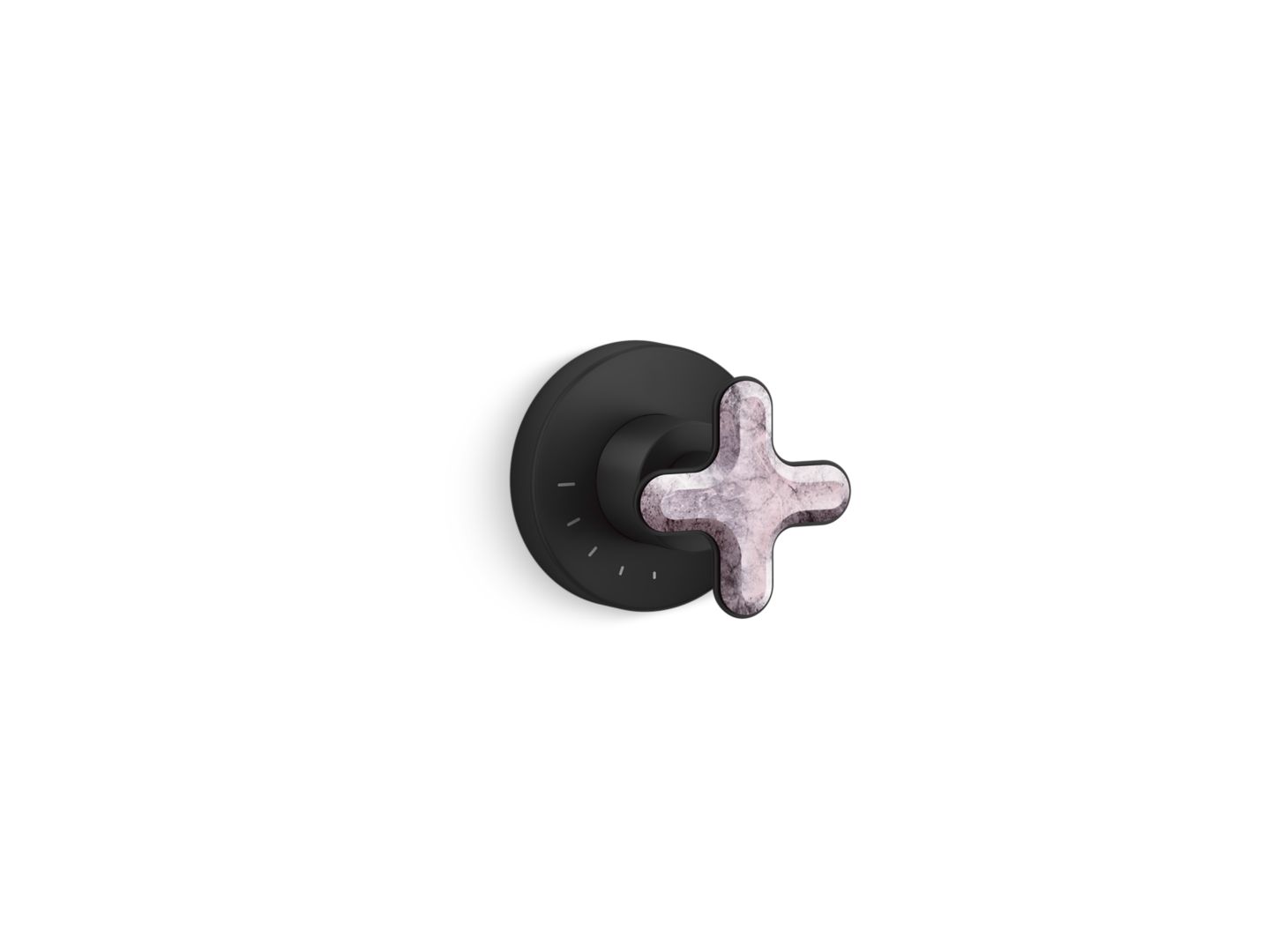 002™ Volume Control Trim, Rose Quartz Cross Handle