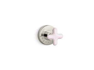 Volume Control Trim, Rose Quartz Cross Handle