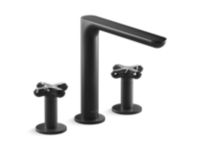 Deck-Mount Bath Faucet, Zebra Jasper Cross Handles 1