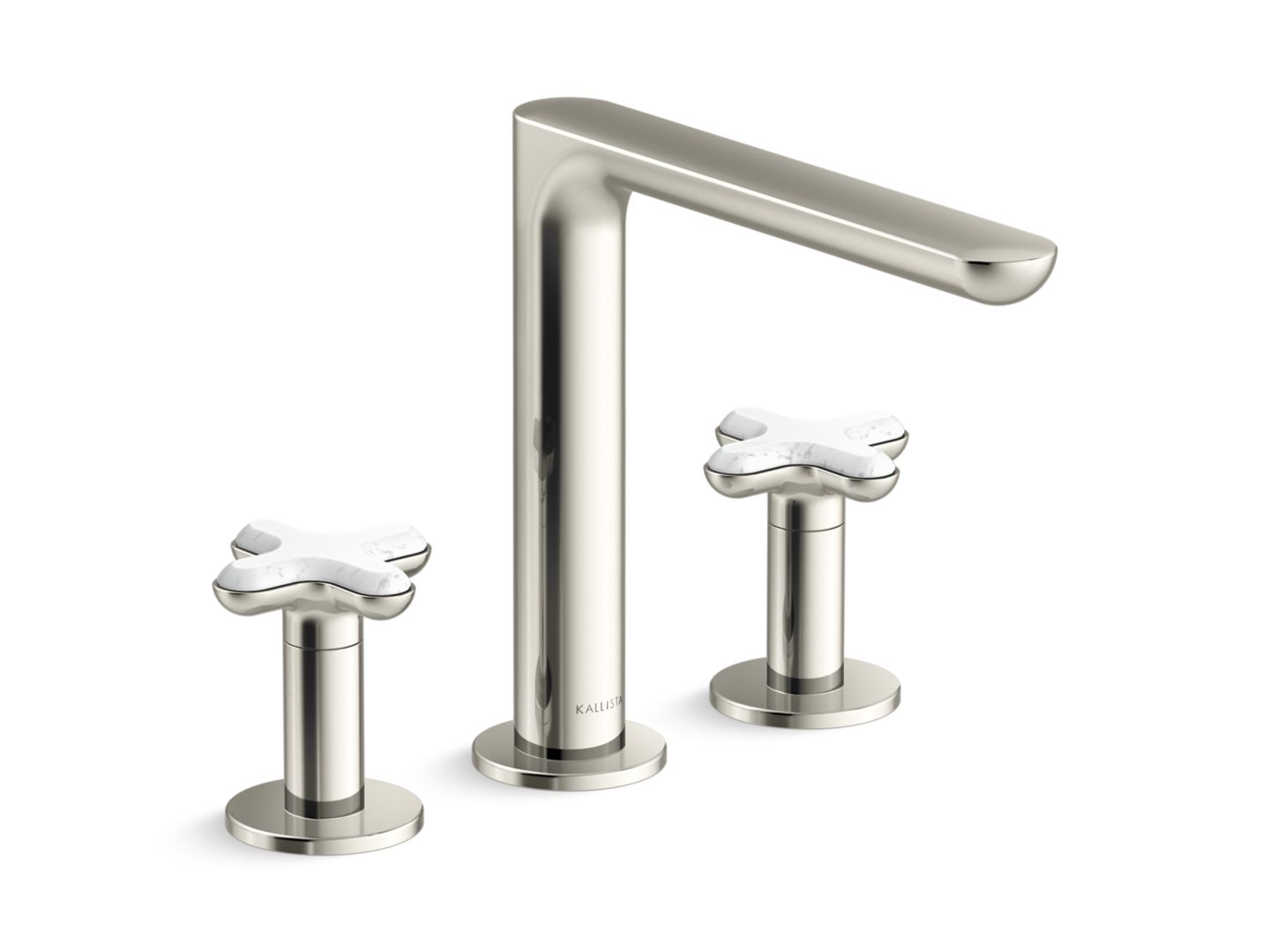 002® Deck-Mount Bath Faucet, White Carrara