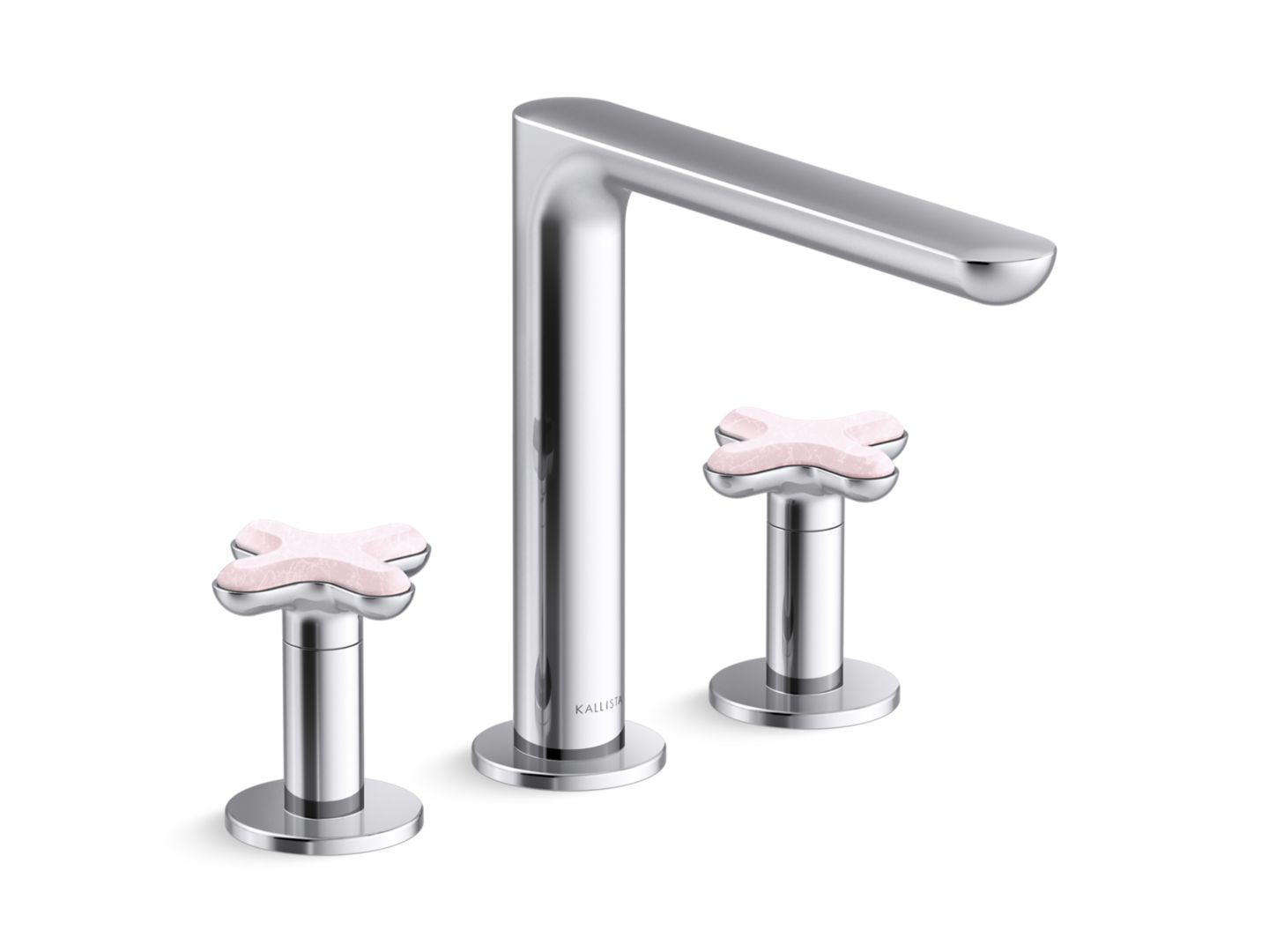 002™ Deck-Mount Bath Faucet, Rose Quartz Cross Handles