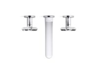 Wall Mount Widespread Sink Faucet, Zebra Jasper Cross Handles 0