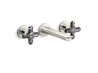 Wall Mount Sink Faucet,  Zebra Jasper Cross Handles 0