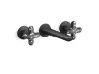 Wall Mount Widespread Sink Faucet, Zebra Jasper Cross Handles 1