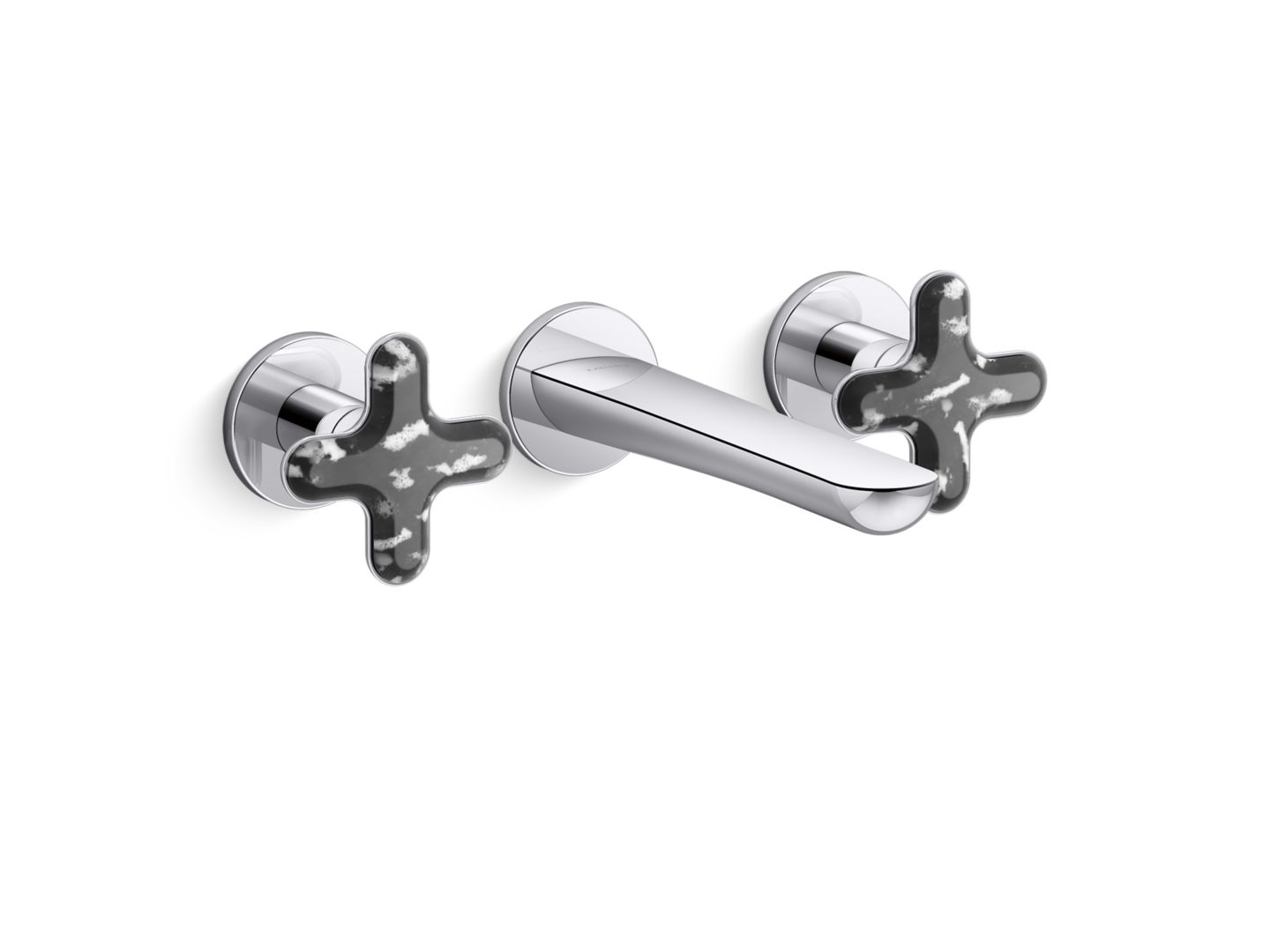 002™ Wall Mount Sink Faucet,  Zebra Jasper Cross Handles