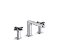 Widespread Sink Faucet, Low Spout, Zebra Jasper Cross Handles 0