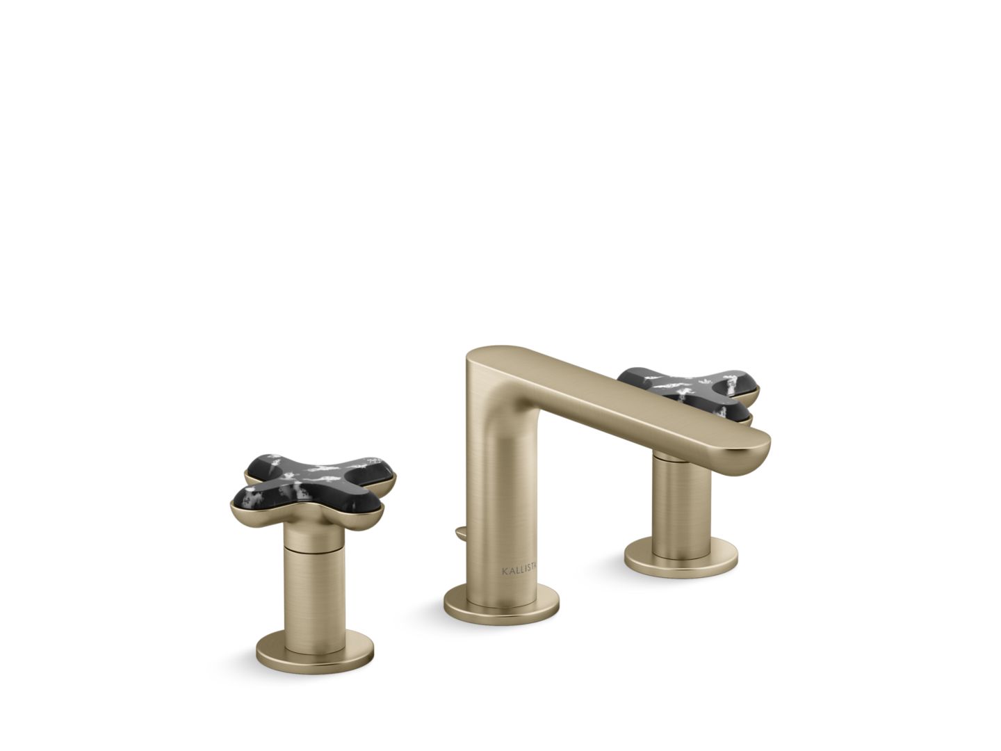 002® Widespread Sink Faucet, Low Spout, Zebra Jasper Cross Handles