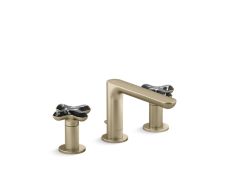 002® Widespread Sink Faucet, Low Spout, Zebra Jasper Cross Handles