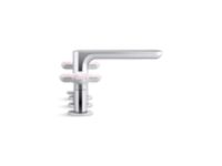 Widespread Sink Faucet, Low Spout, Rose Quartz Cross Handles 3
