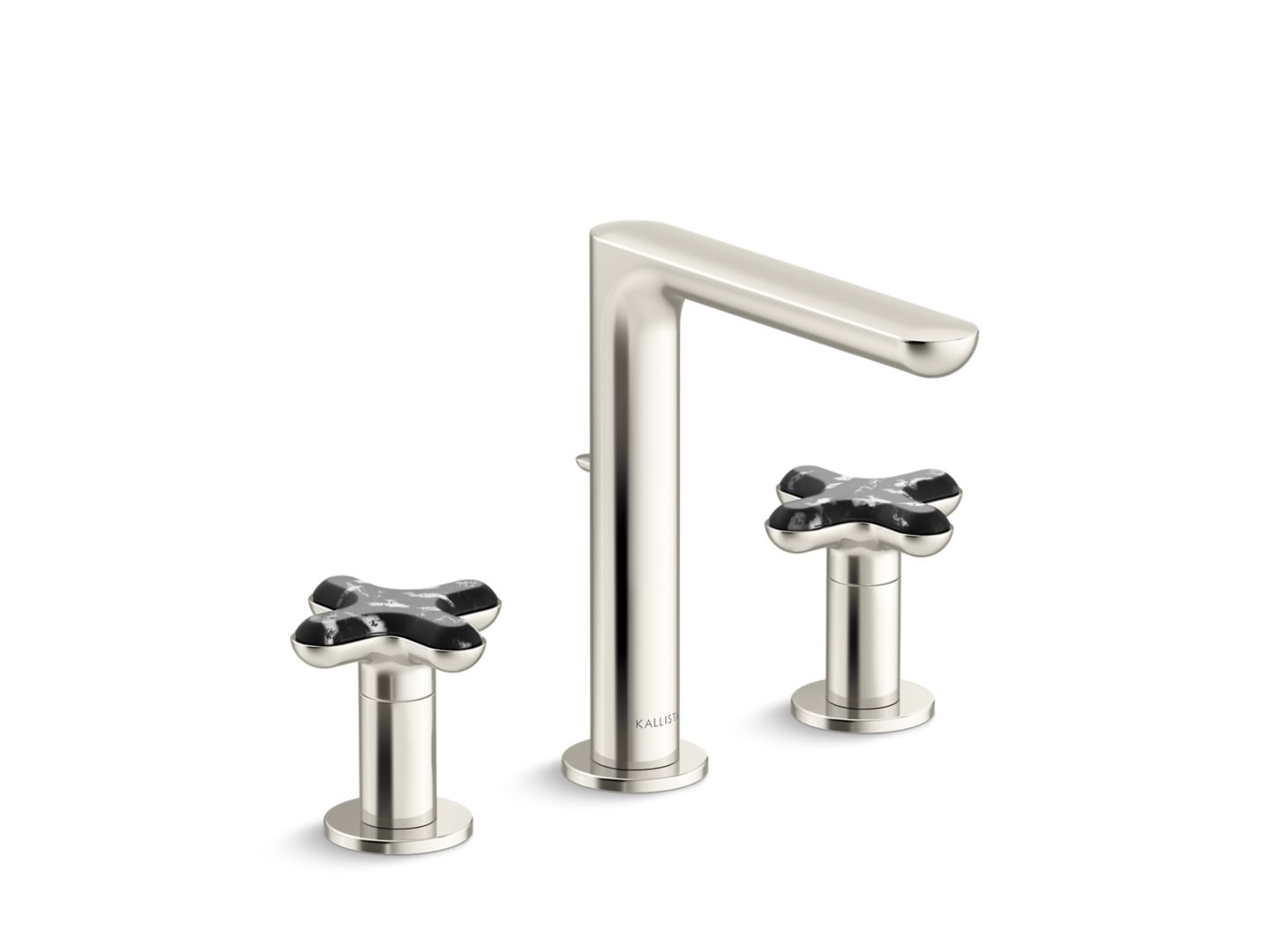 002™ Widespread Sink Faucet, Tall Spout, Zebra Jasper Cross Handles