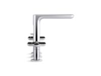 Widespread Sink Faucet, Tall Spout, Zebra Jasper Cross Handles 3