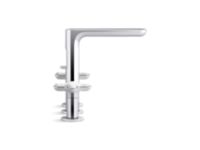 Widespread Sink Faucet, Tall Spout, White Carrara Cross Handles 3