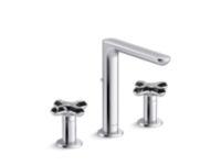 Widespread Sink Faucet, Tall Spout, Zebra Jasper Cross Handles 0