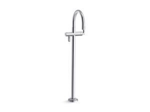 Vir Stil Minimal Freestanding Bath Faucet, Less Handshower