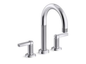 Deck-Mount Bath Faucet, Lever Handles
