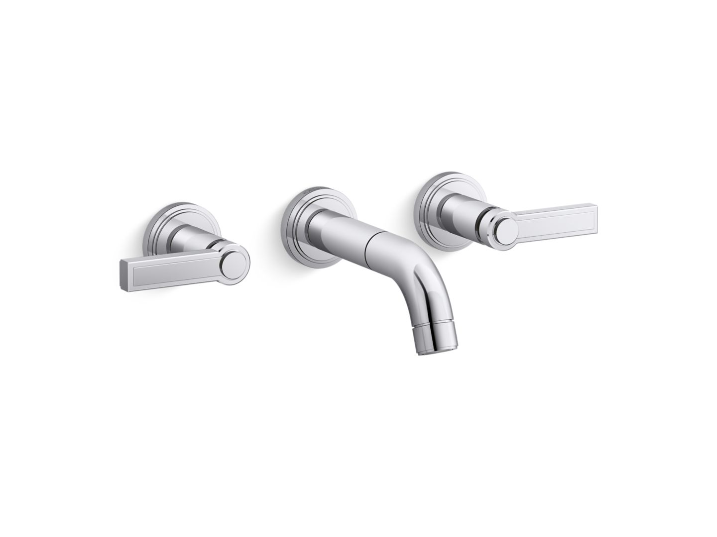 Vir Stil® Minimal Wall-Mount Sink Faucet, Lever Handles