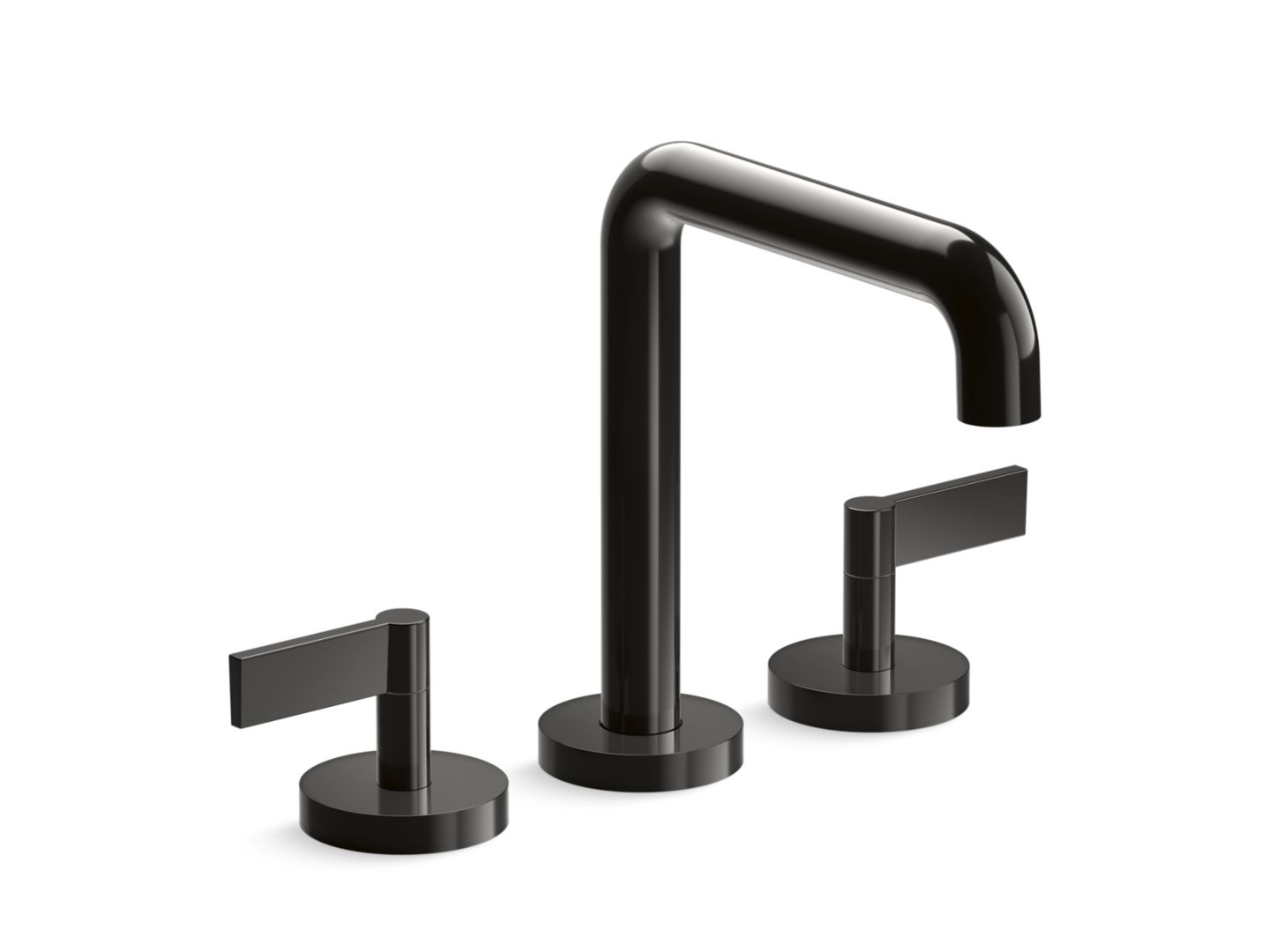 One Deck-Mount Bath Faucet, Tall Spout, Lever Handles