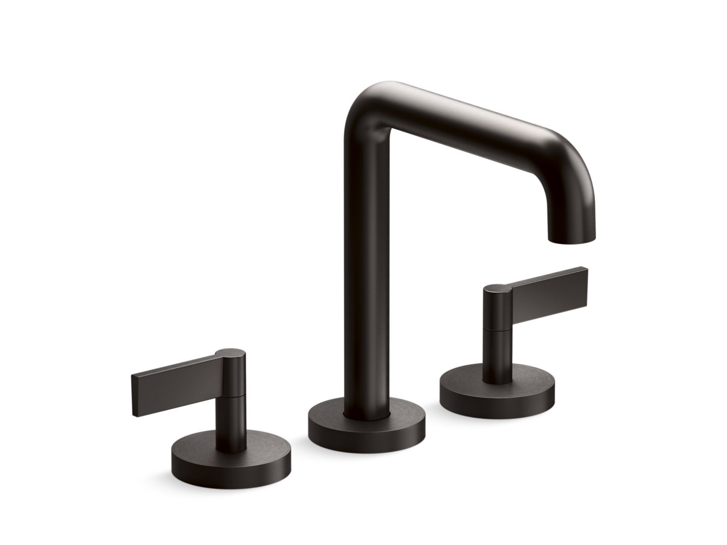 One Deck-Mount Bath Faucet, Tall Spout, Lever Handles