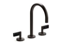 Sink Faucet, Gooseneck Spout, Nero Marquina Handles 0